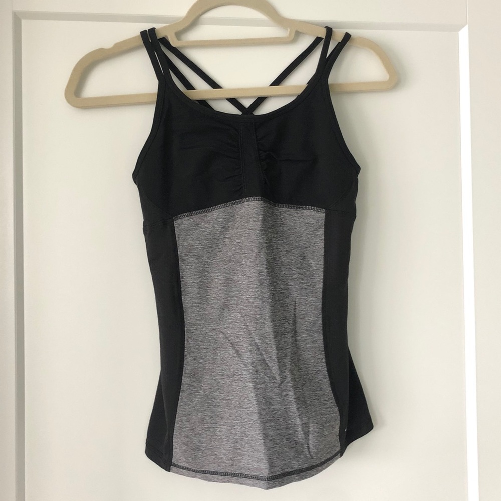 Champion Black & Grey Workout Top w/ sports bra